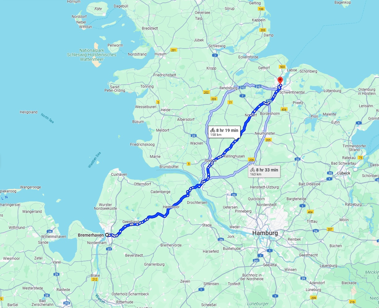 Anreise von Bremerhaven Zu Kiel Über 