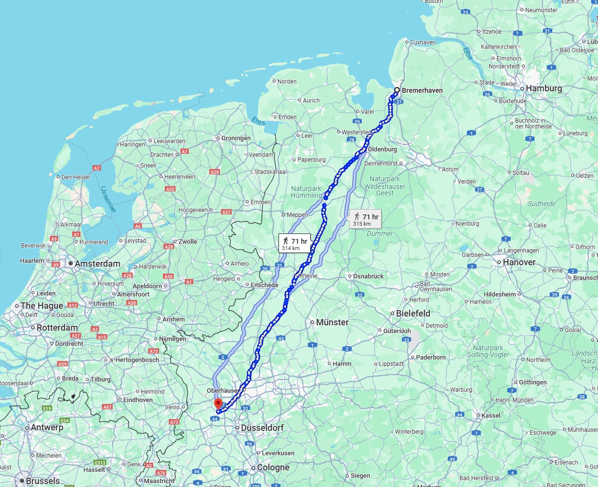Anreise von Bremerhaven Zu Krefeld Über 