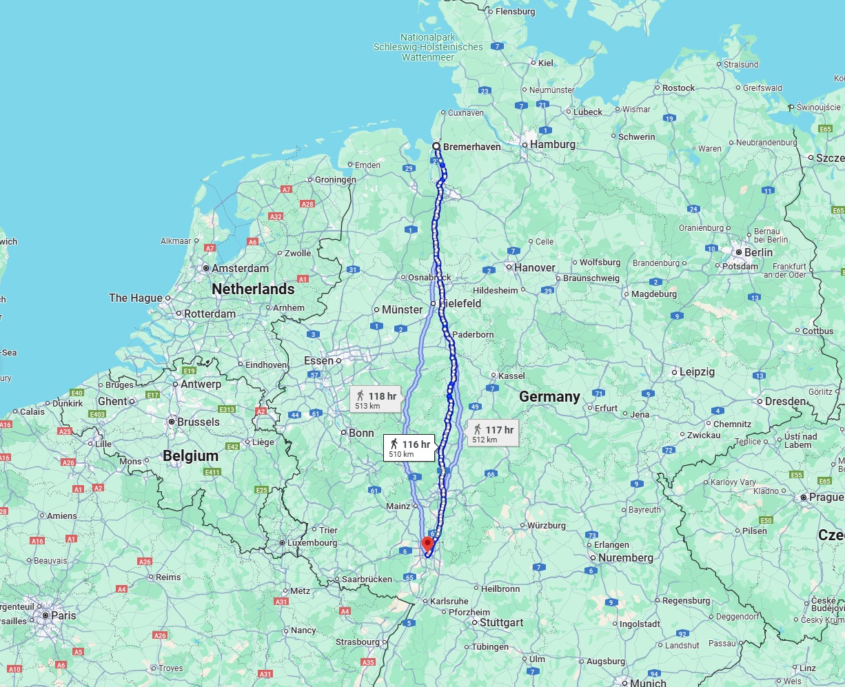 Anreise von Bremerhaven Zu Ludwigshafen am Rhein Über 