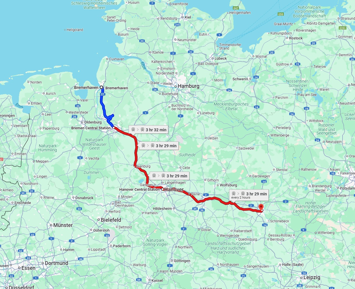 Anreise von Bremerhaven Zu Magdeburg Über 