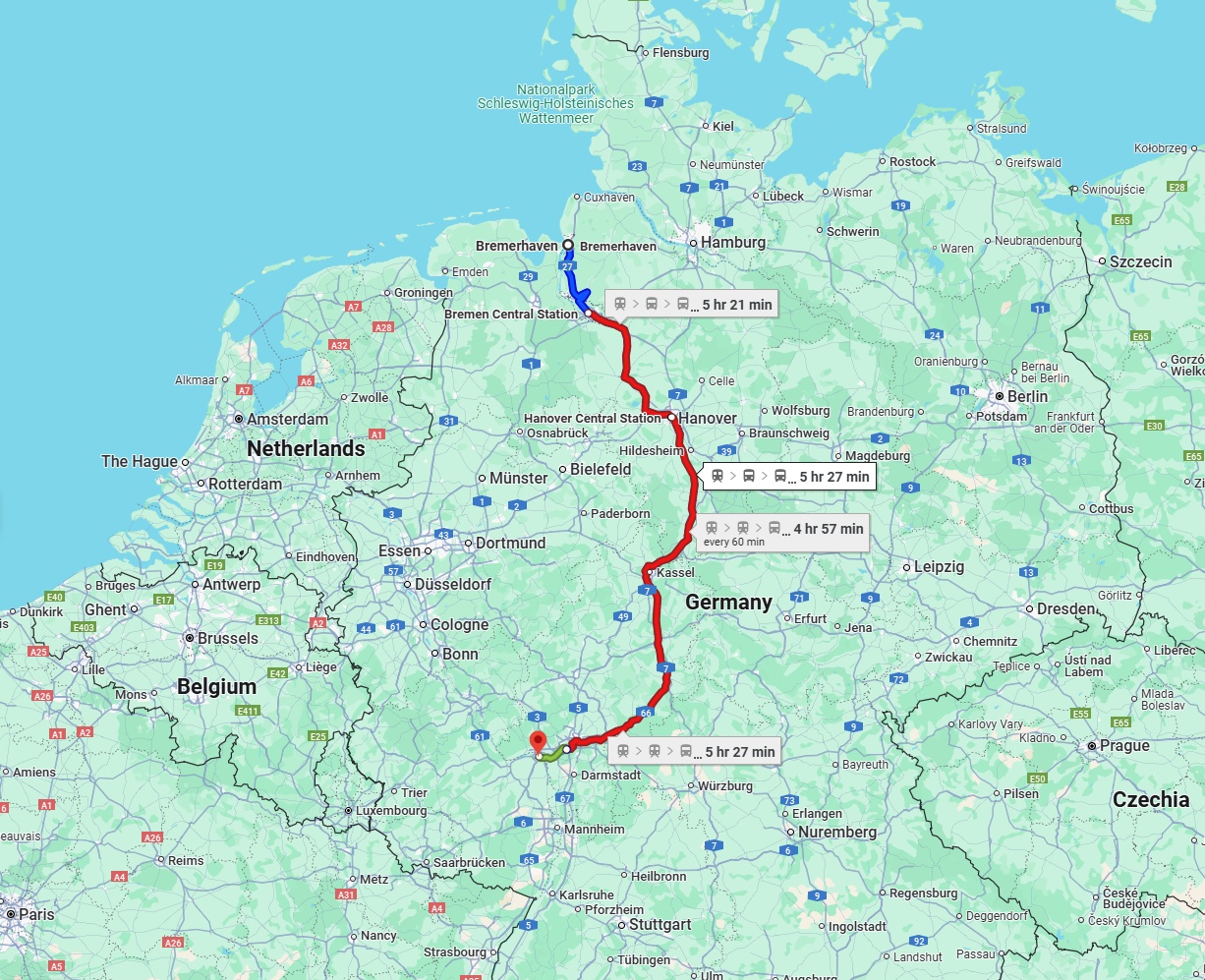 Anreise von Bremerhaven Zu Mainz Über 