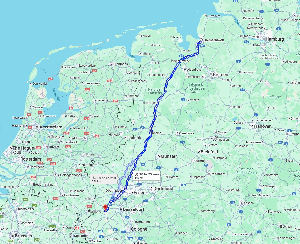 Anreise von Bremerhaven Zu Mönchengladbach Über 