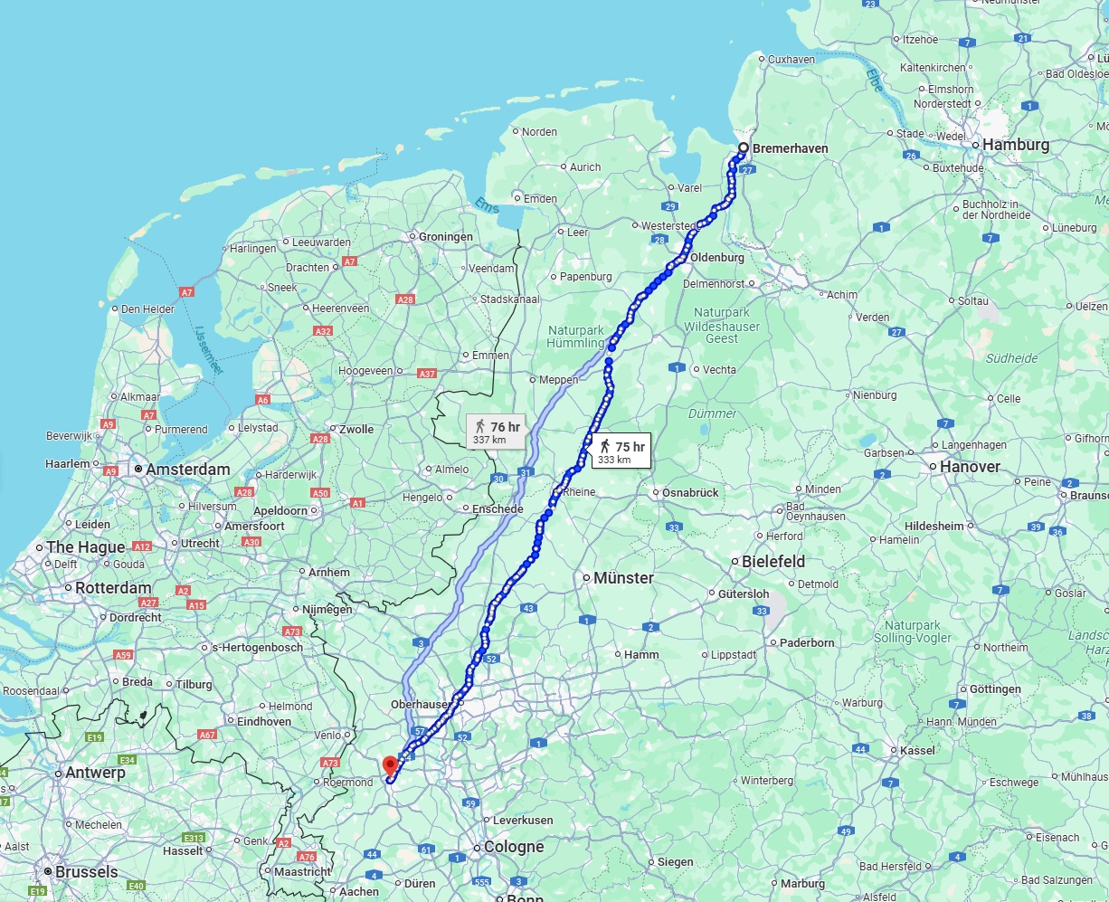 Anreise von Bremerhaven Zu Mönchengladbach Über 