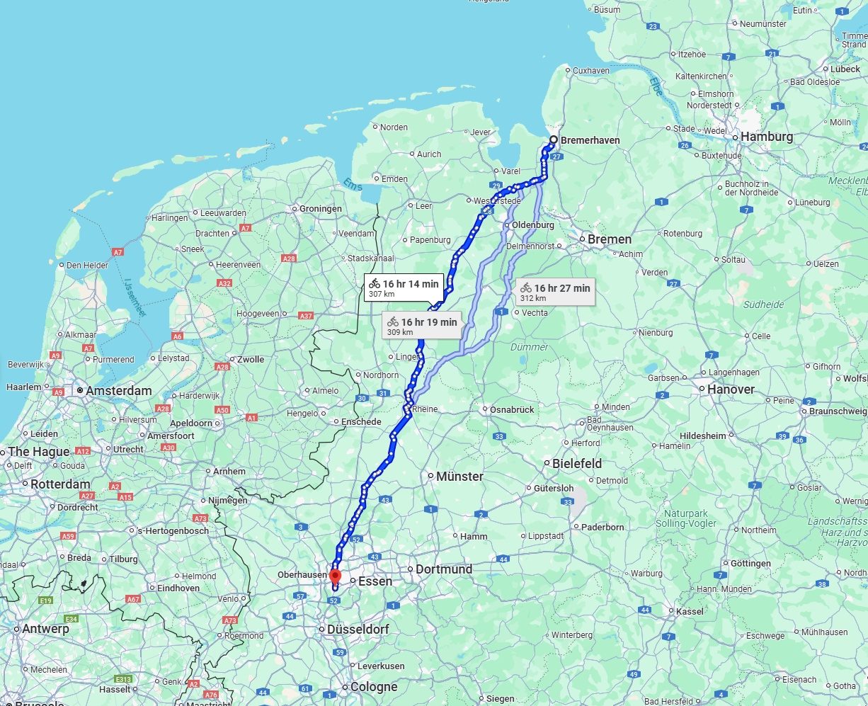 Anreise von Bremerhaven Zu Mülheim an der Ruhr Über 