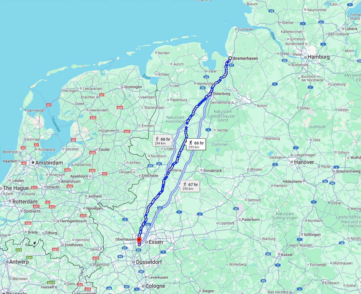 Anreise von Bremerhaven Zu Mülheim an der Ruhr Über 