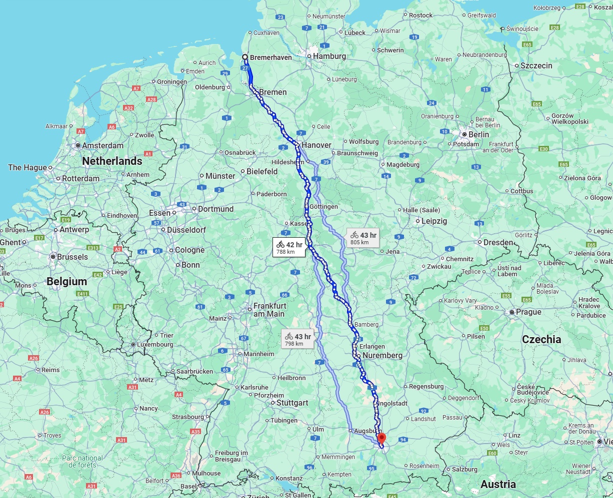 Anreise von Bremerhaven Zu München Über 