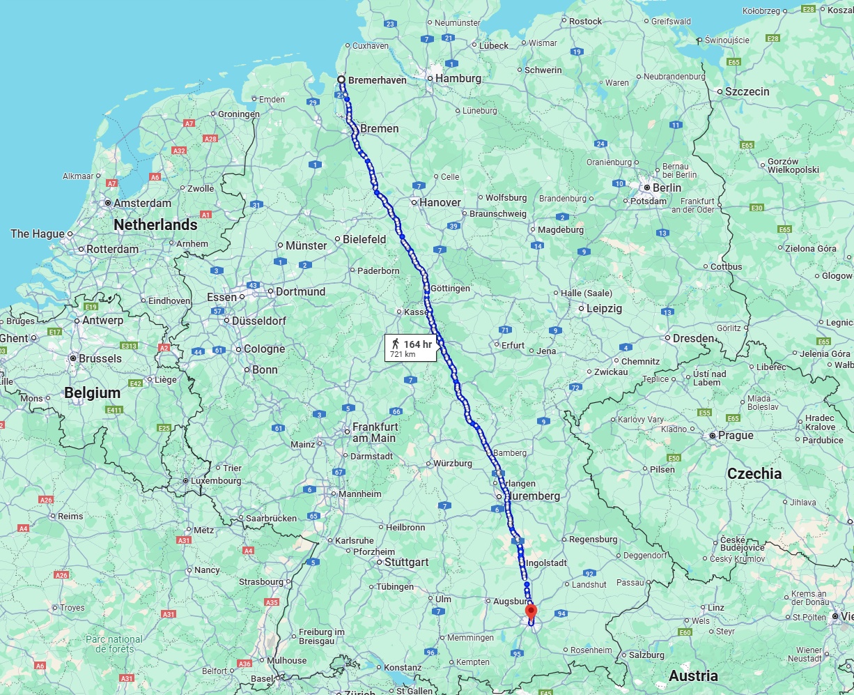Anreise von Bremerhaven Zu München Über 