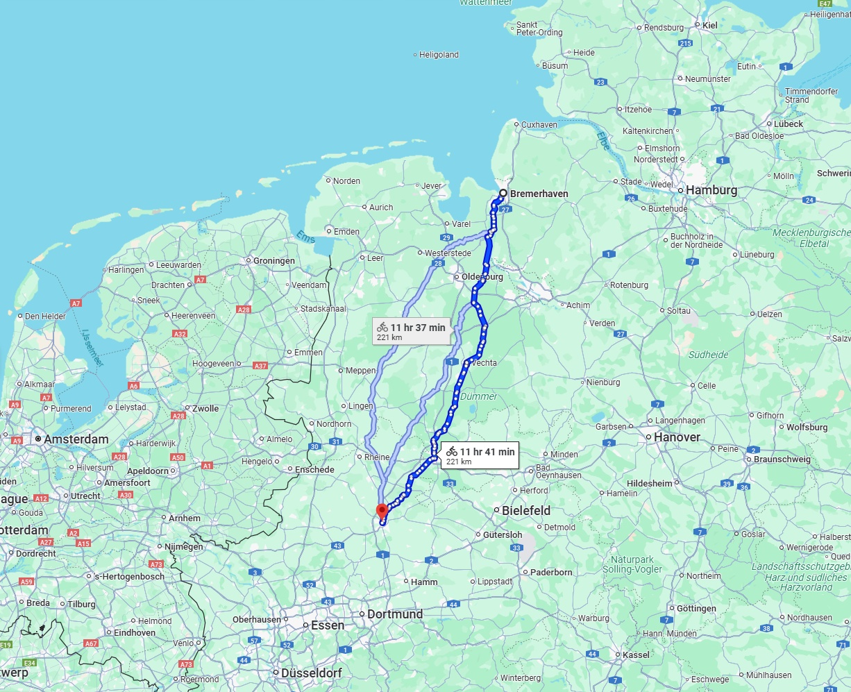 Anreise von Bremerhaven Zu Münster Über 