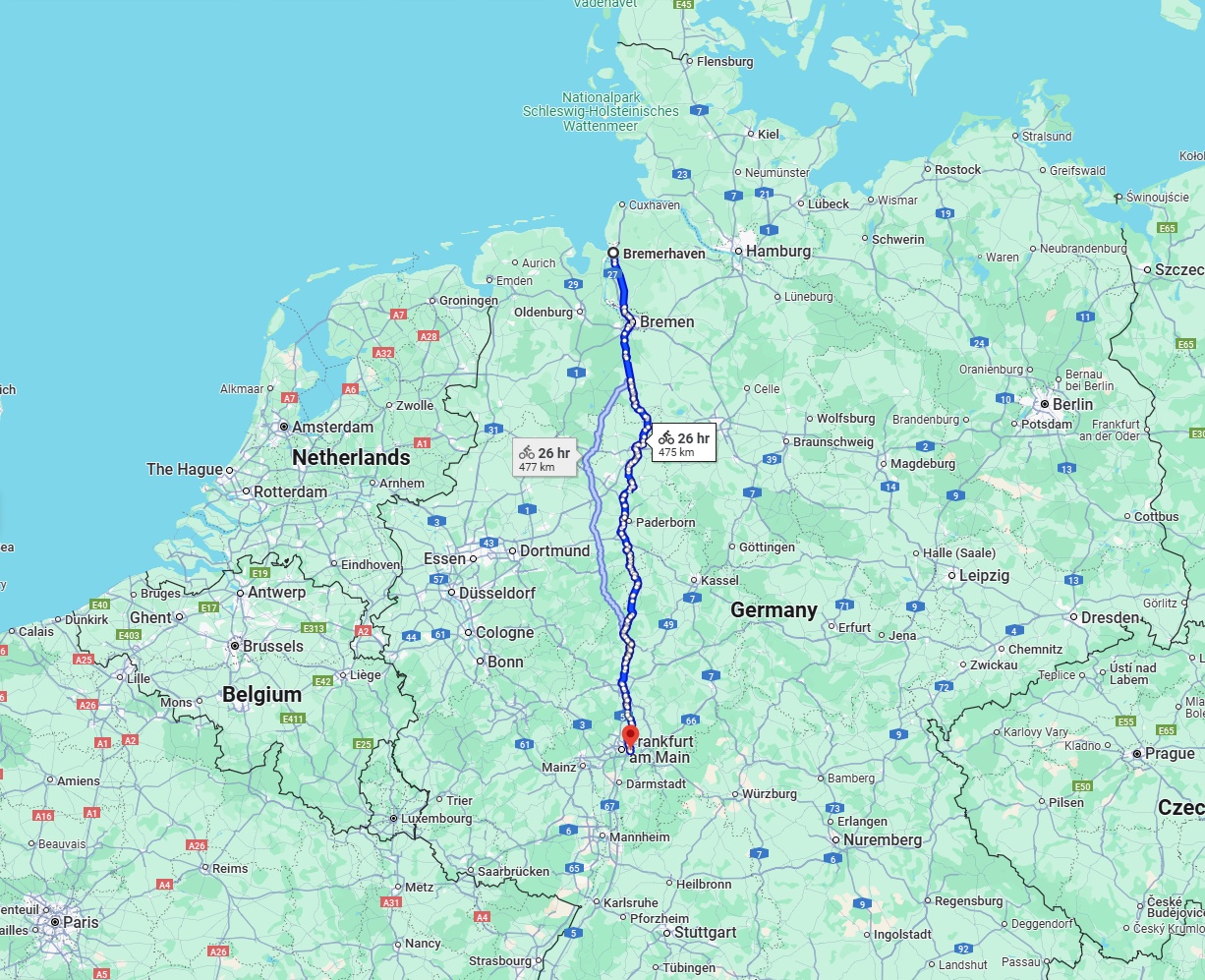 Anreise von Bremerhaven Zu Offenbach am Main Über 