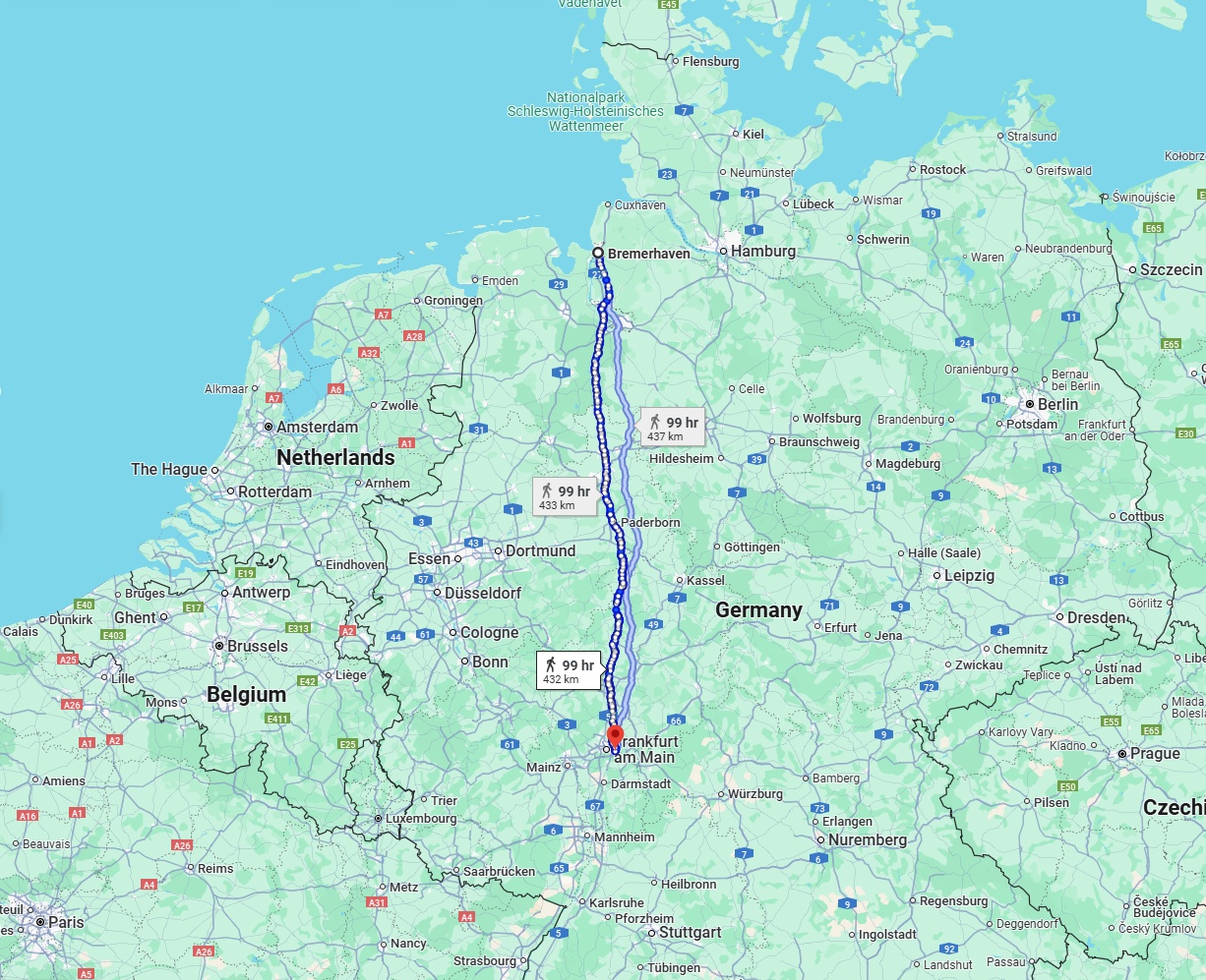 Anreise von Bremerhaven Zu Offenbach am Main Über 