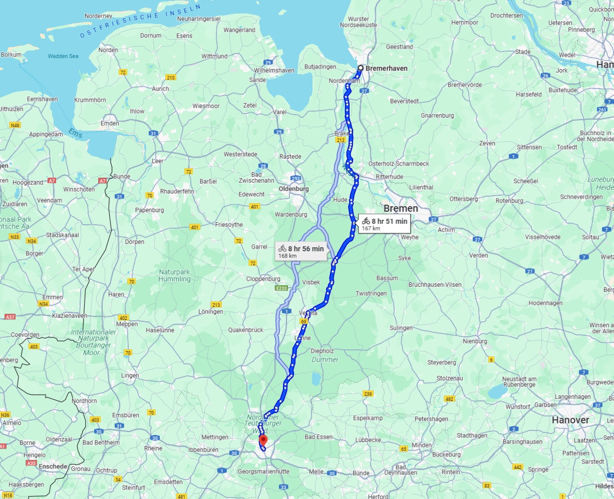 Anreise von Bremerhaven Zu Osnabrück Über 