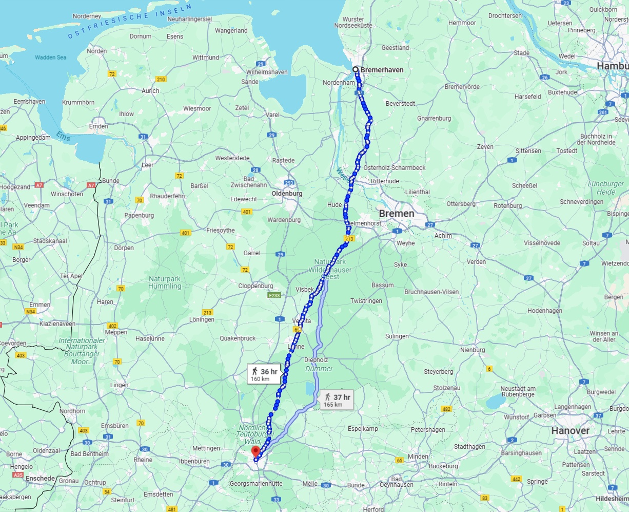 Anreise von Bremerhaven Zu Osnabrück Über 