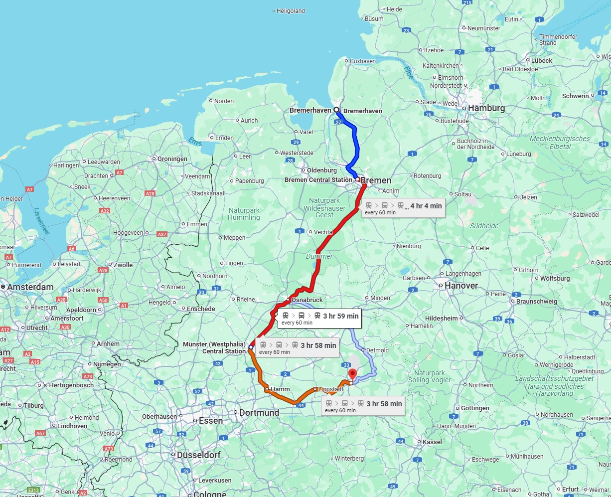 Anreise von Bremerhaven Zu Paderborn Über 
