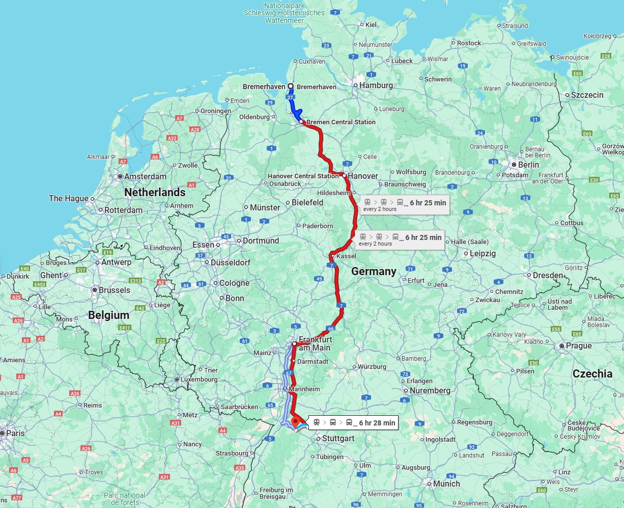 Anreise von Bremerhaven Zu Pforzheim Über 