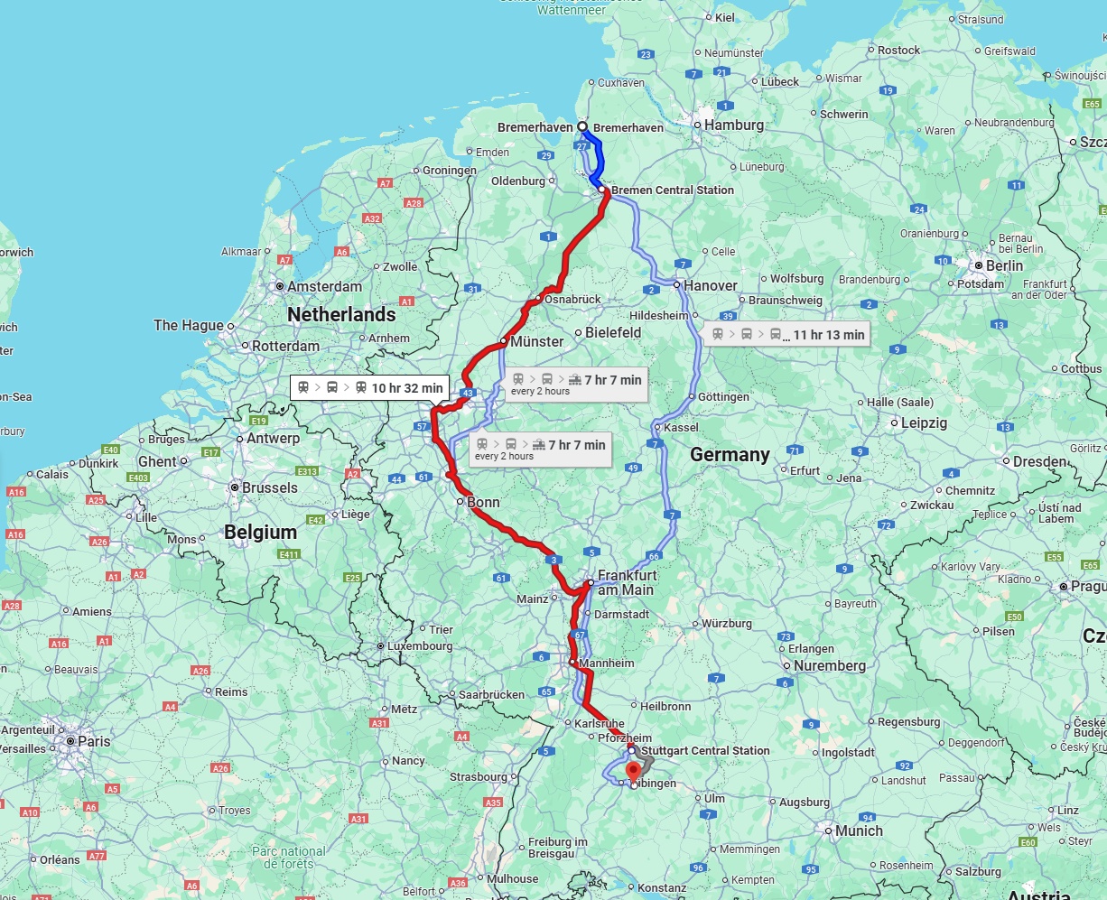 Anreise von Bremerhaven Zu Reutlingen Über 