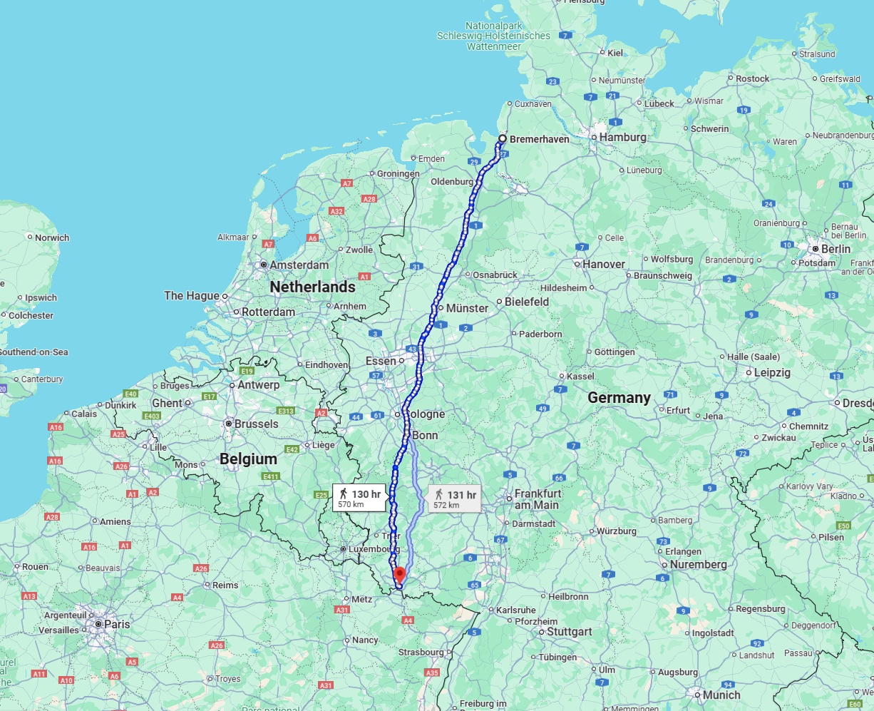 Anreise von Bremerhaven Zu Saarbrücken Über 