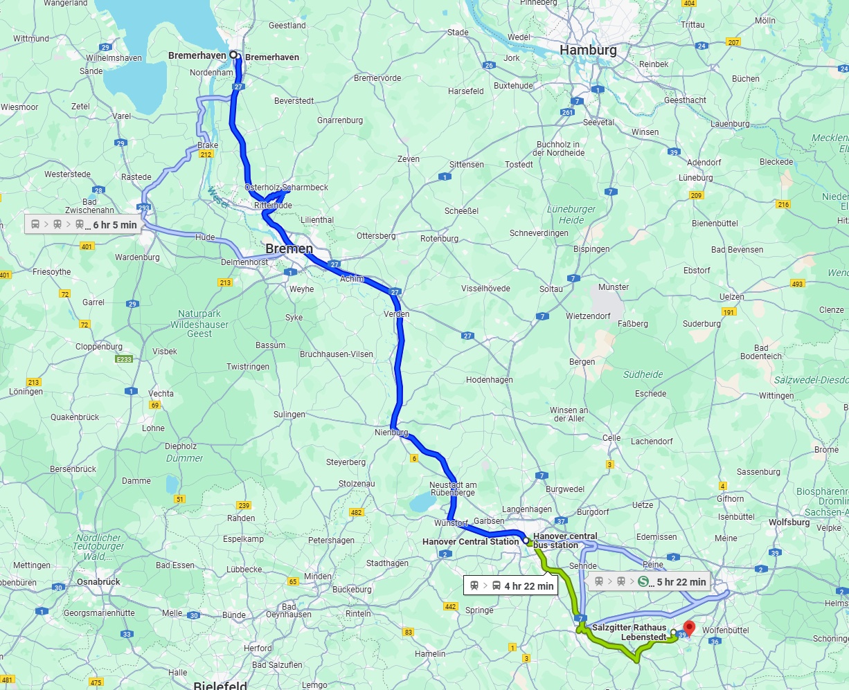 Anreise von Bremerhaven Zu Salzgitter Über 