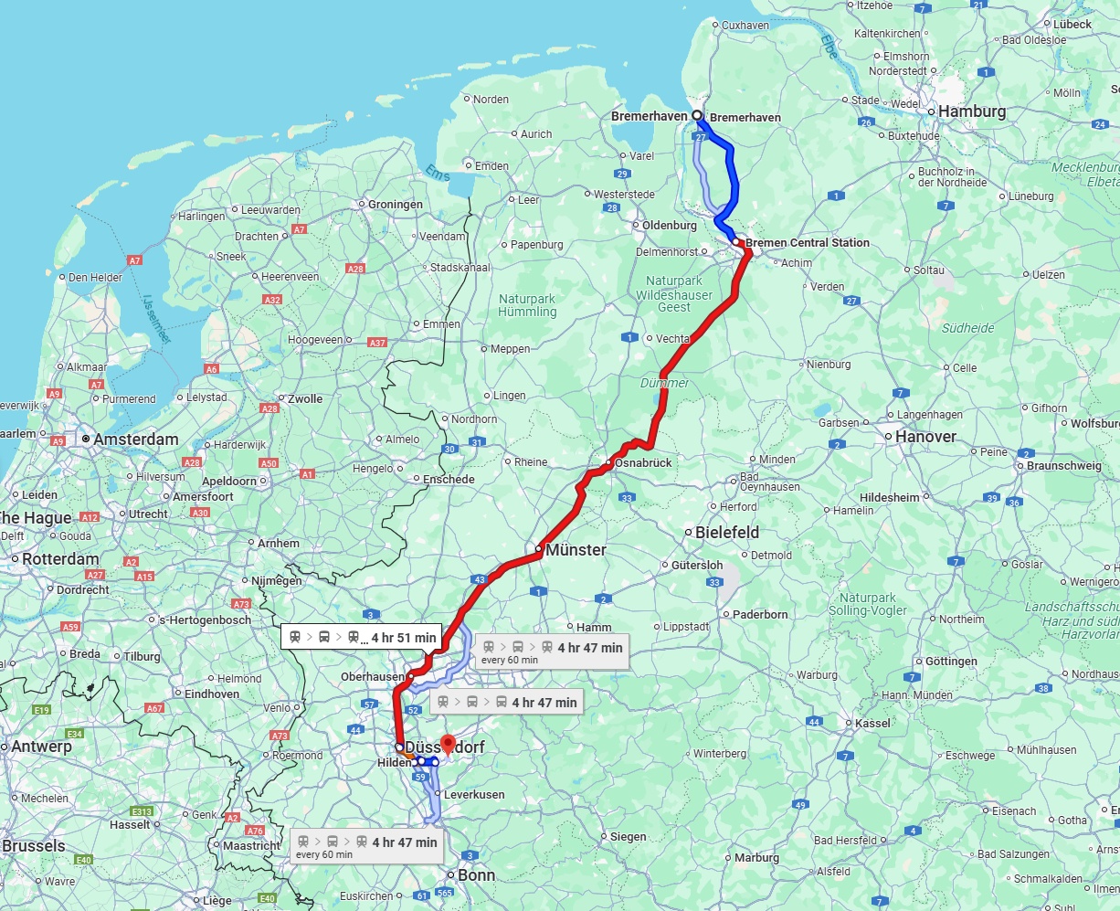 Anreise von Bremerhaven Zu Solingen Über 