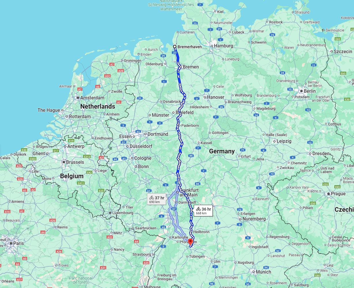 Anreise von Bremerhaven Zu Stuttgart Über 