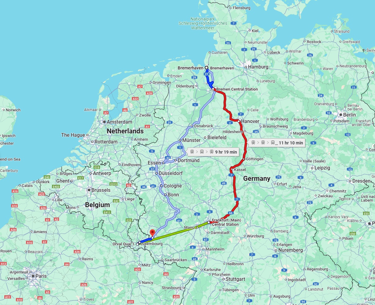 Anreise von Bremerhaven Zu Trier Über 