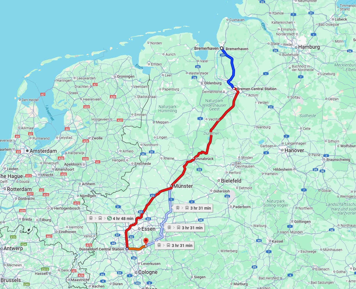 Anreise von Bremerhaven Zu Wuppertal Über 