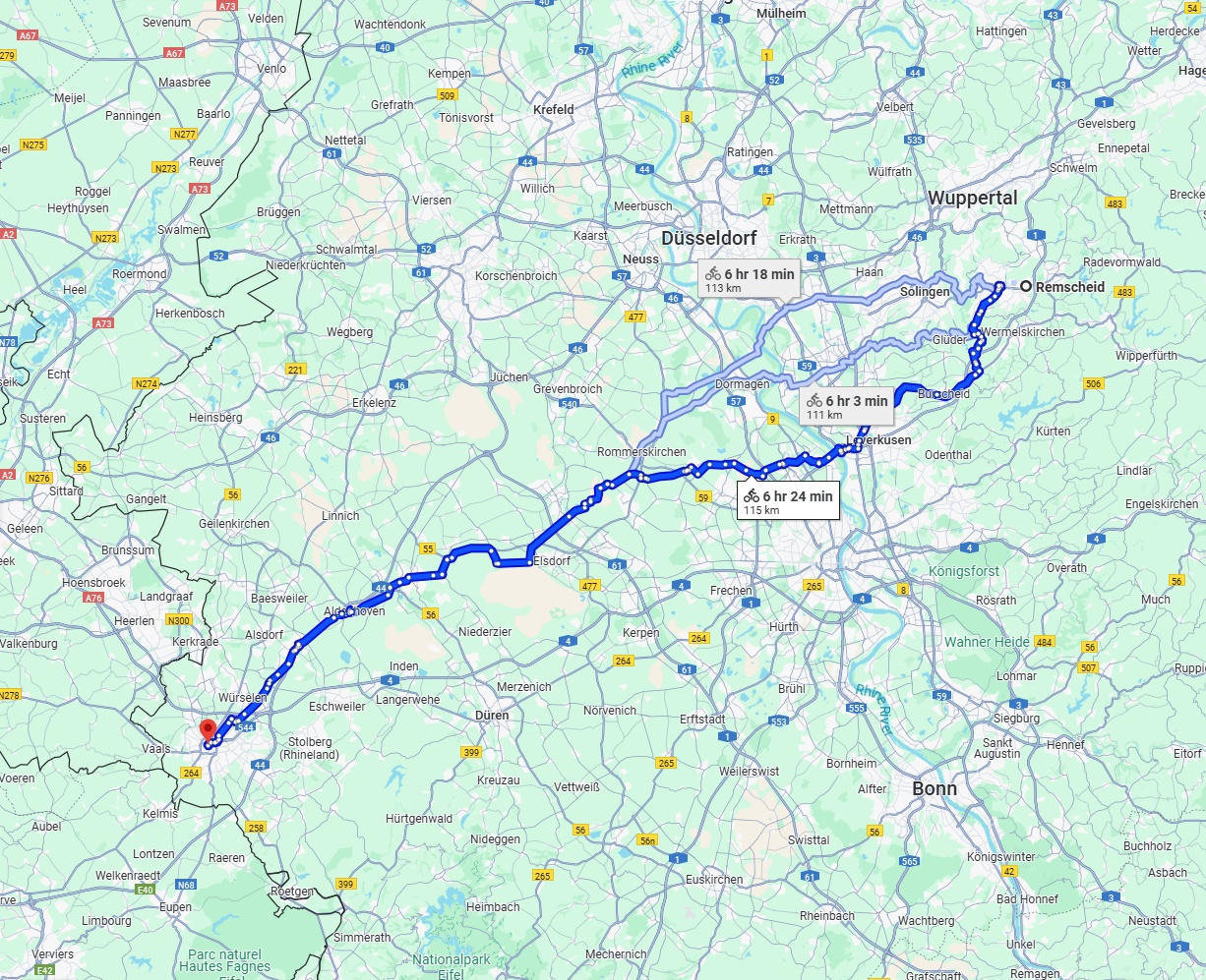 Anreise von Remscheid Zu Aachen Über 