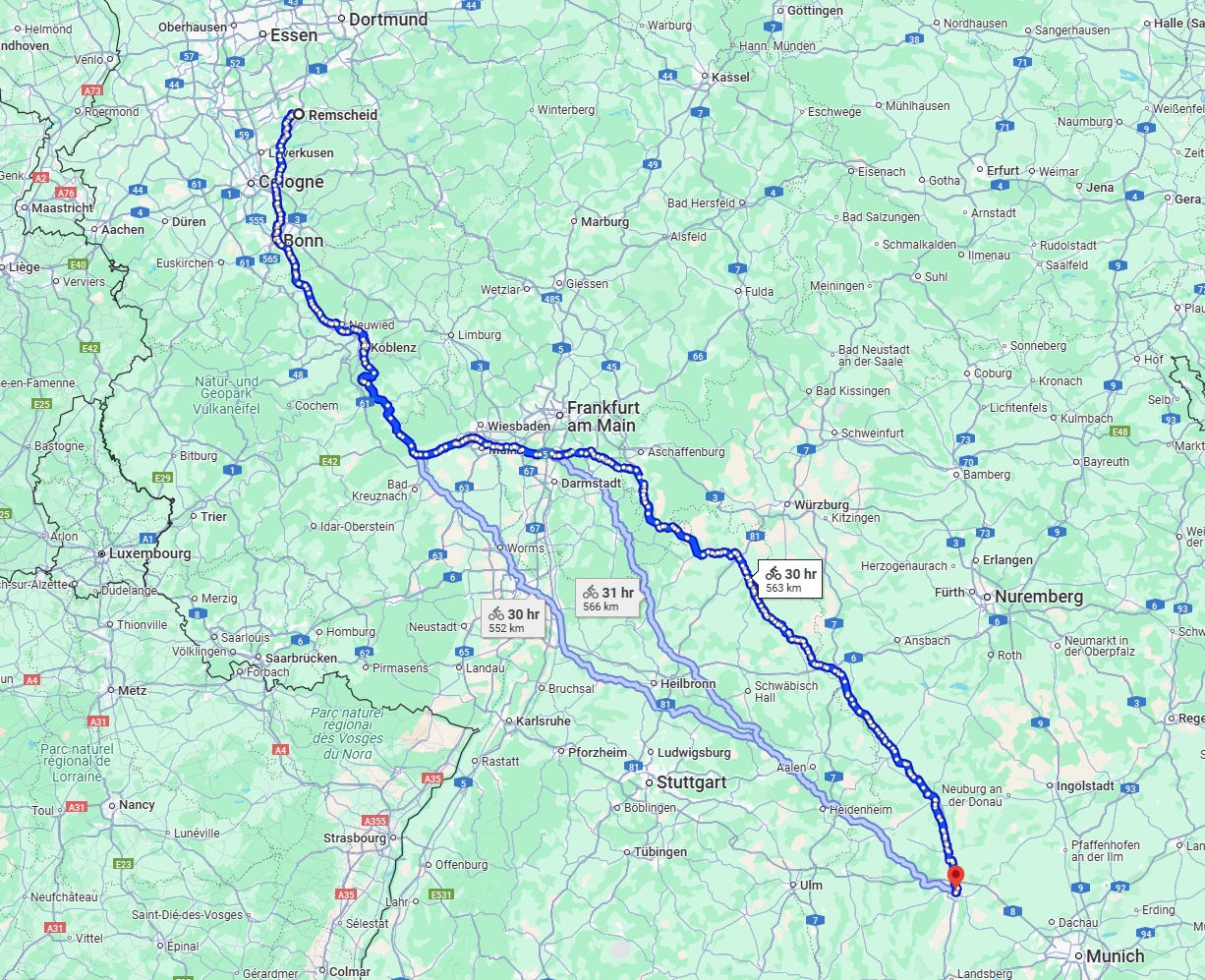 Anreise von Remscheid Zu Augsburg Über 