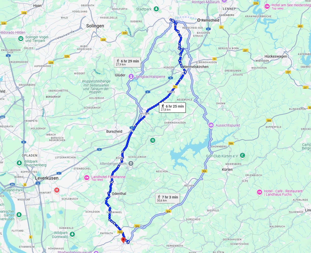 Anreise von Remscheid Zu Bergisch Gladbach Über 