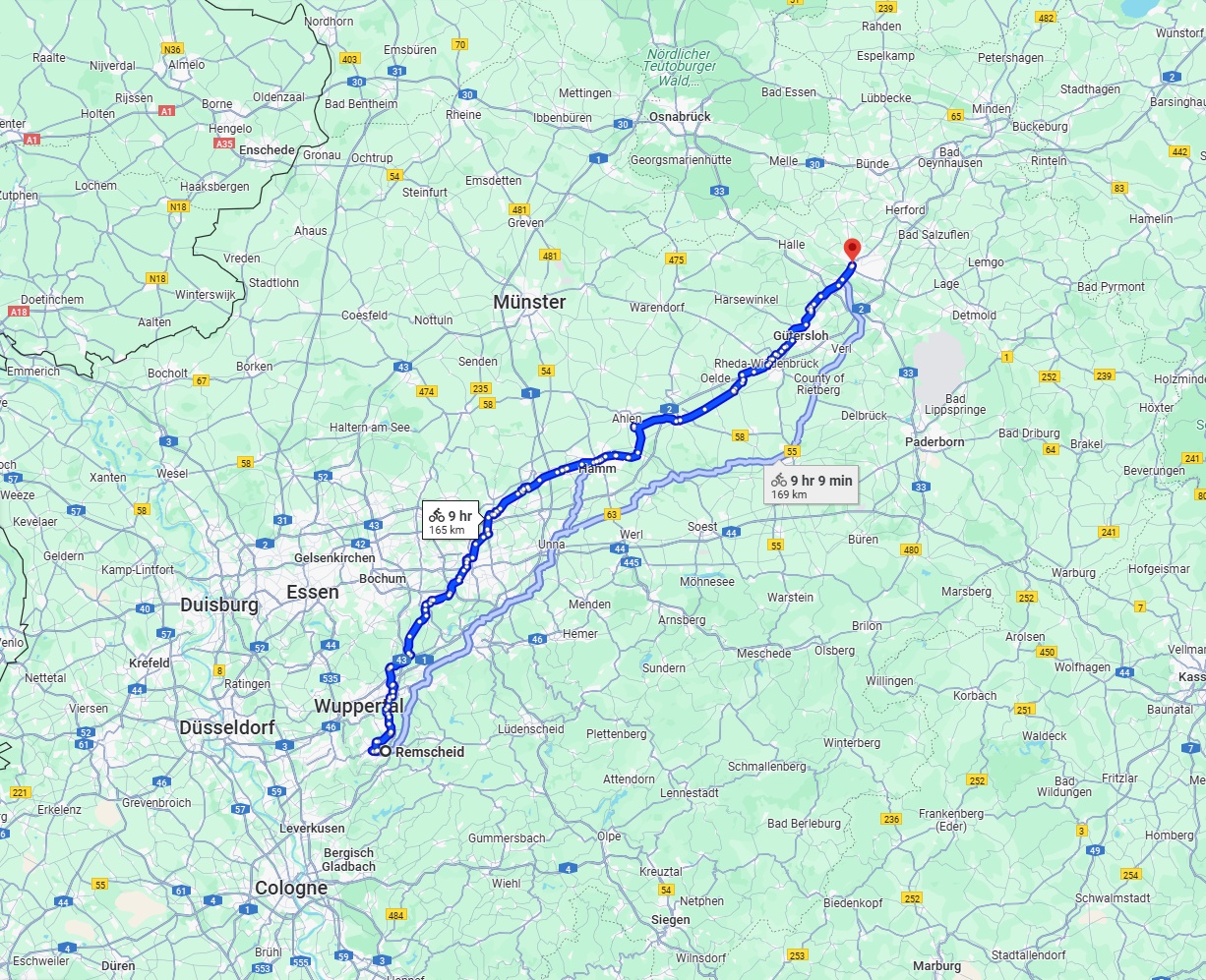 Anreise von Remscheid Zu Bielefeld Über 