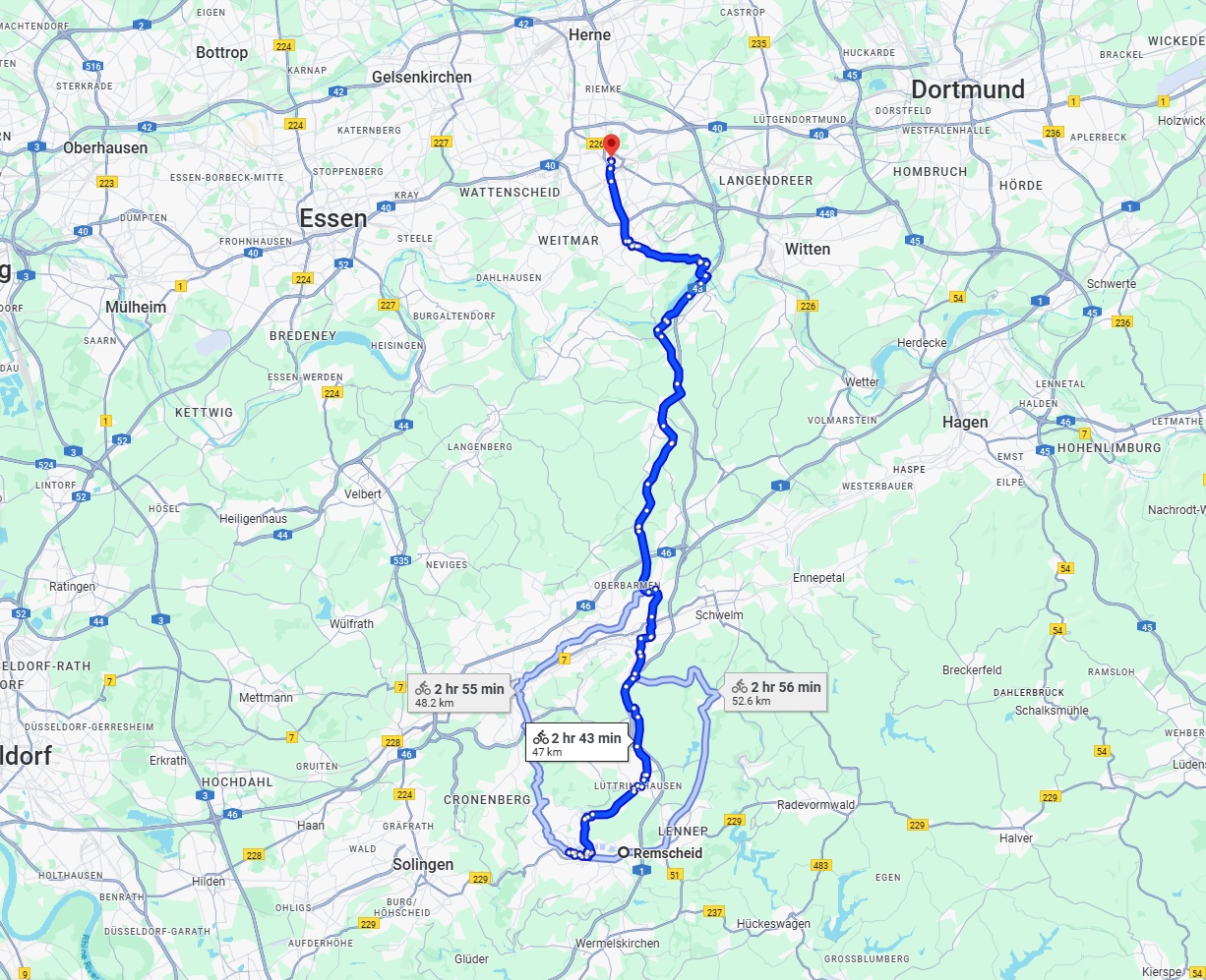 Anreise von Remscheid Zu Bochum Über 