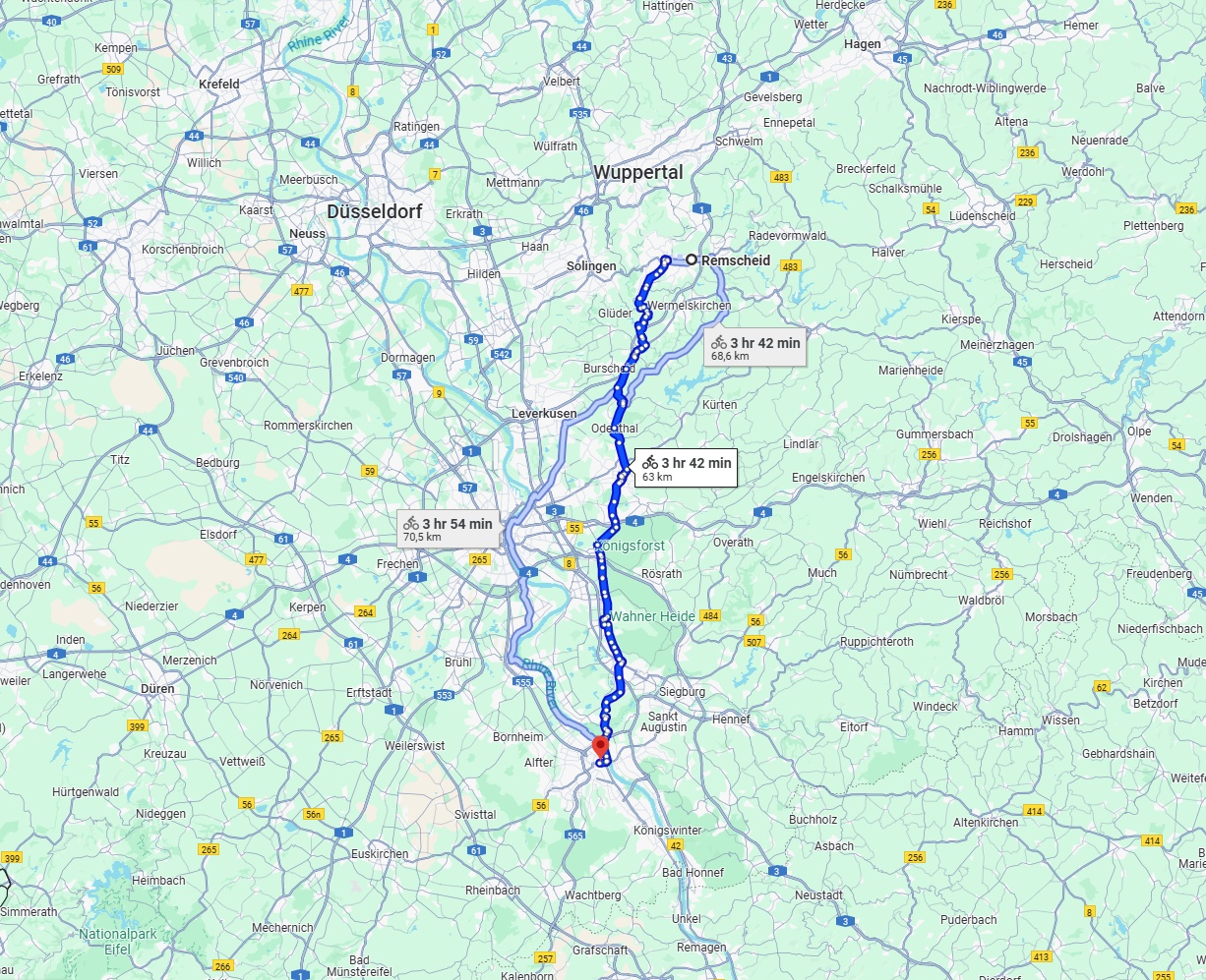 Anreise von Remscheid Zu Bonn Über 