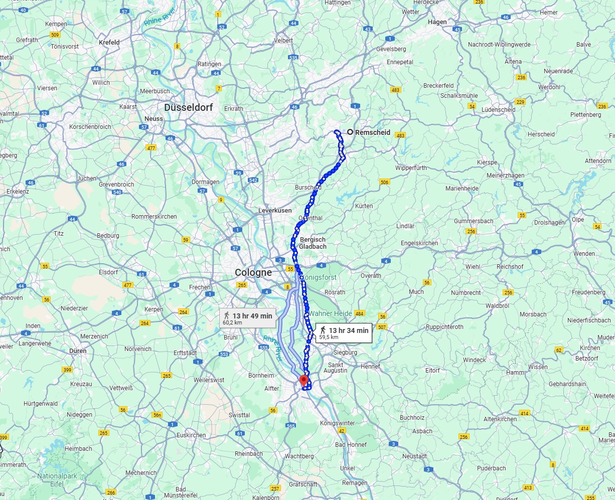 Anreise von Remscheid Zu Bonn Über 