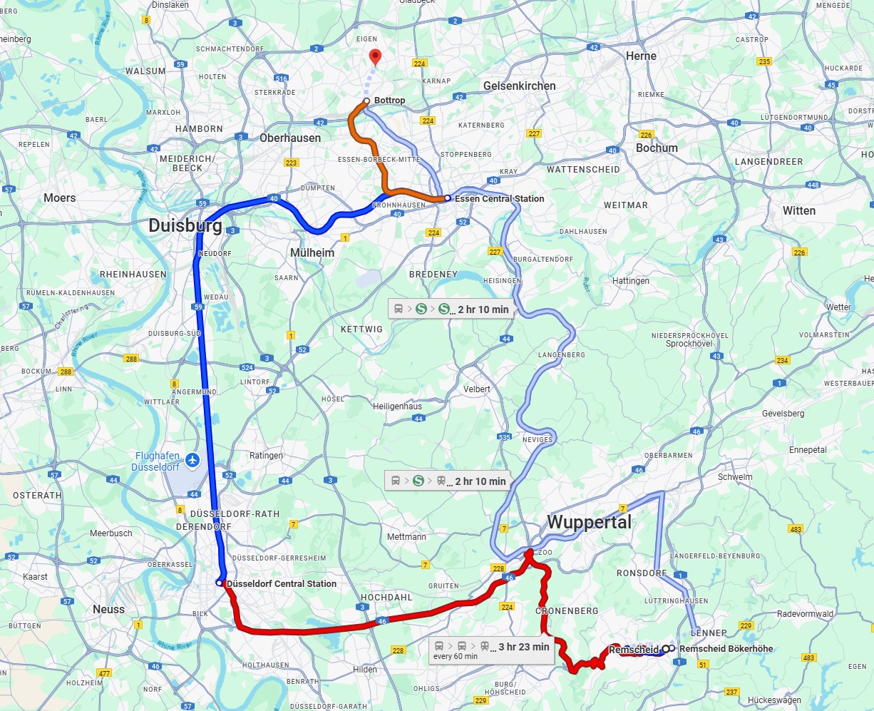Anreise von Remscheid Zu Bottrop Über 