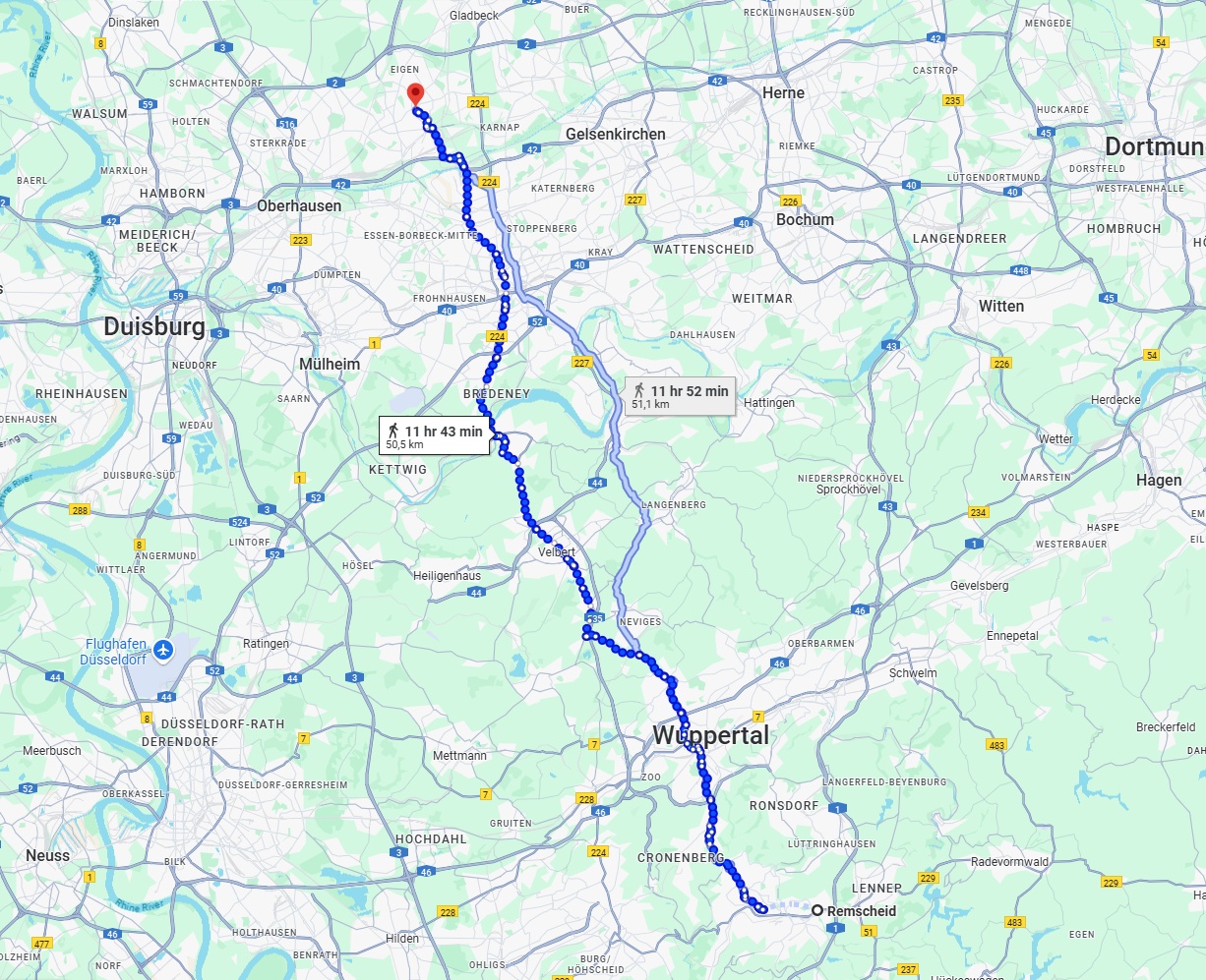 Anreise von Remscheid Zu Bottrop Über 