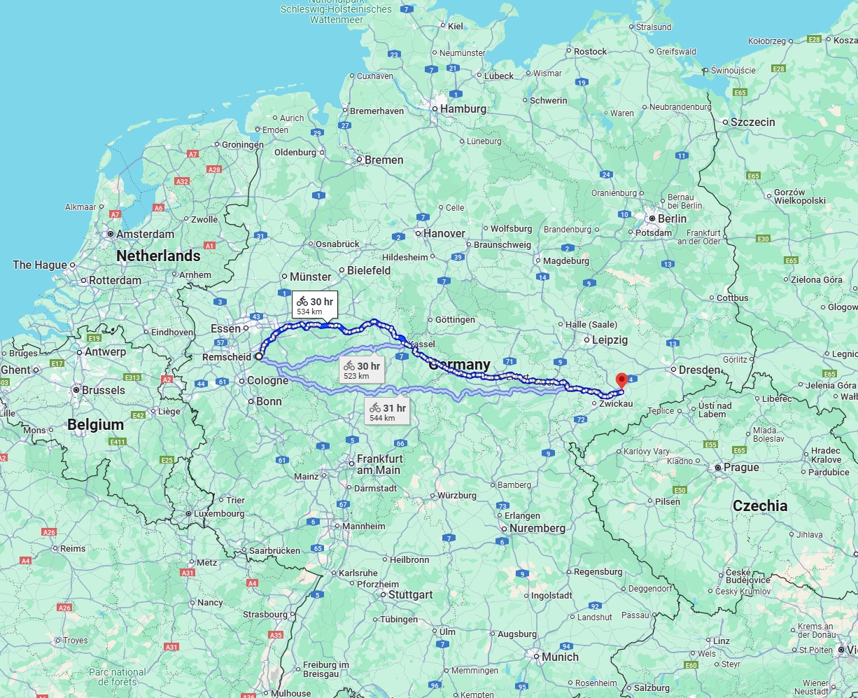 Anreise von Remscheid Zu Chemnitz Über 