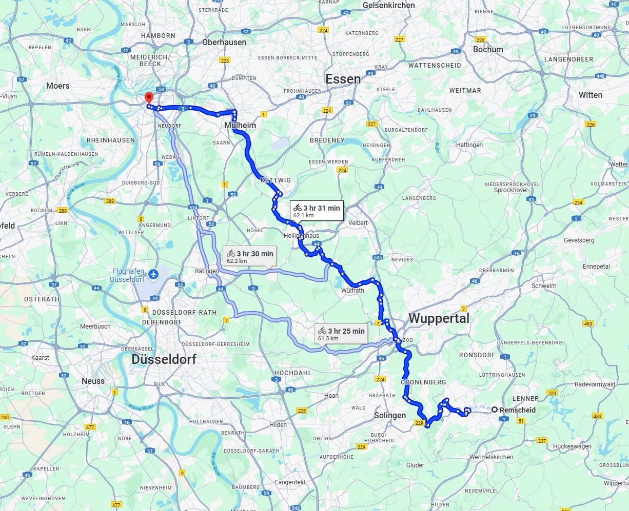 Anreise von Remscheid Zu Duisburg Über 