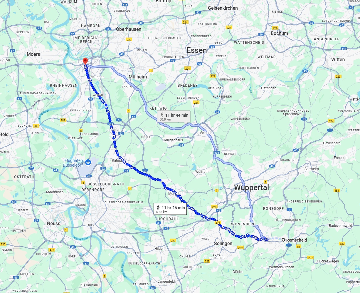 Anreise von Remscheid Zu Duisburg Über 