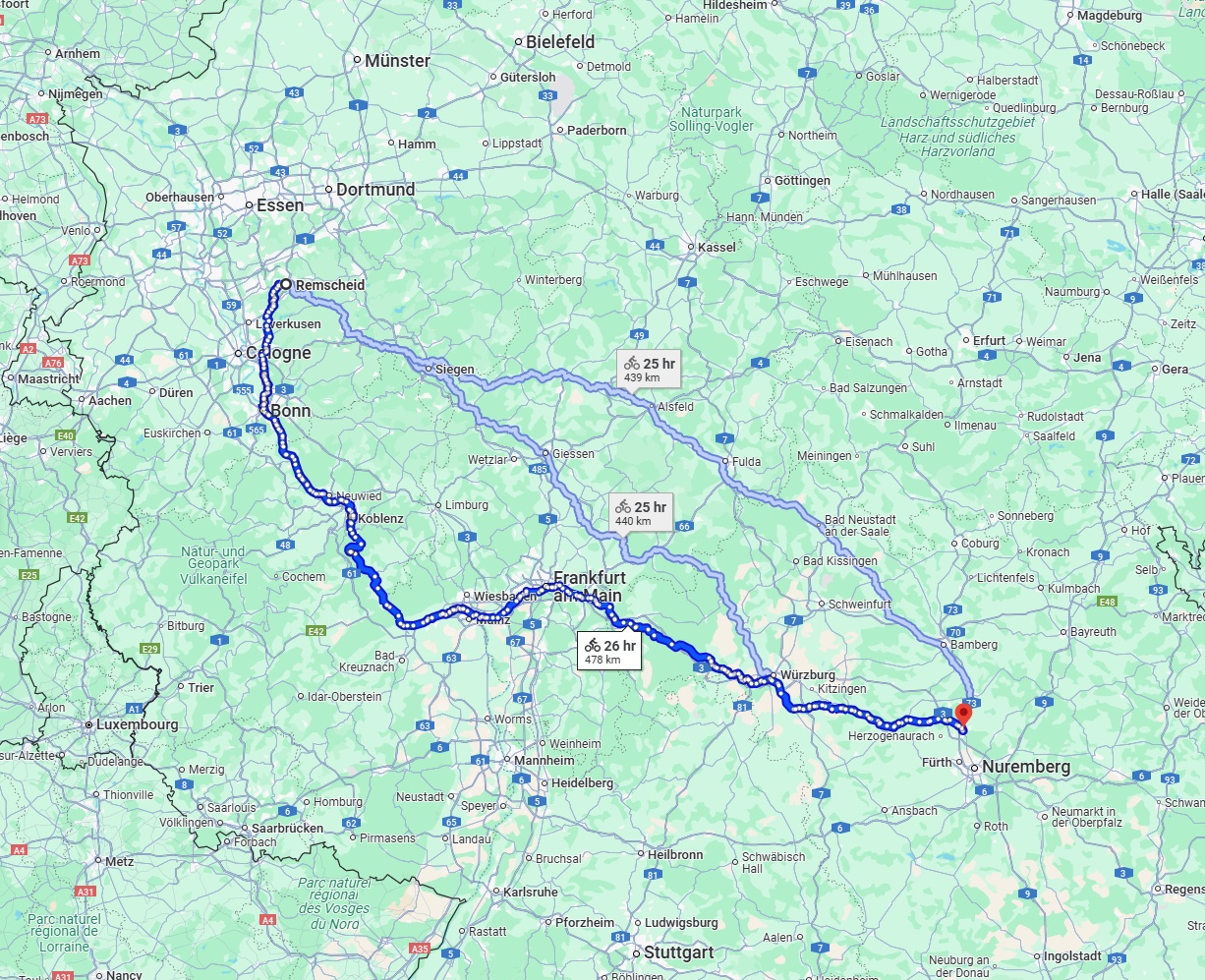 Anreise von Remscheid Zu Erlangen Über 