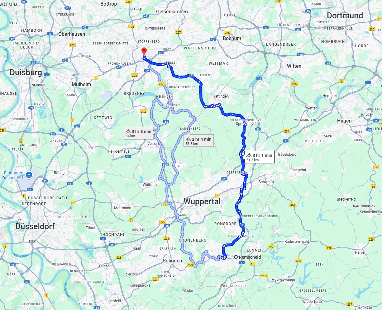 Anreise von Remscheid Zu Essen Über 
