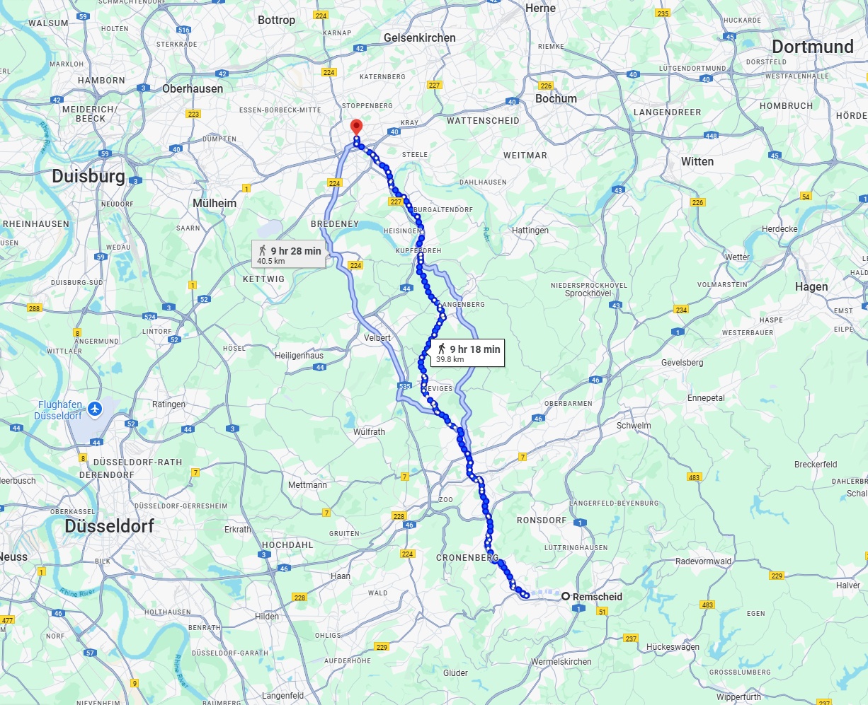 Anreise von Remscheid Zu Essen Über 