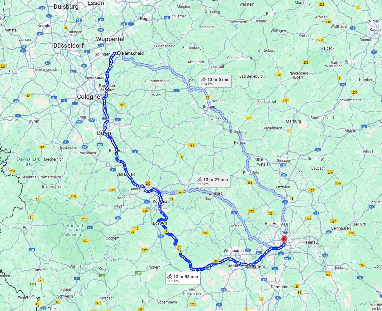 Anreise von Remscheid Zu Frankfurt am Main Über 