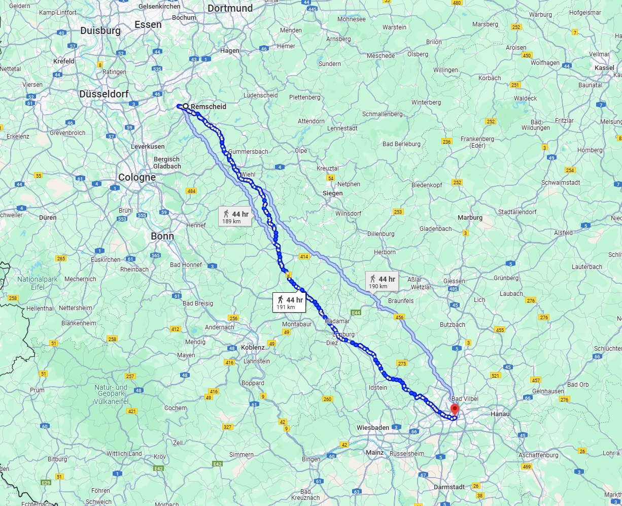 Anreise von Remscheid Zu Frankfurt am Main Über 