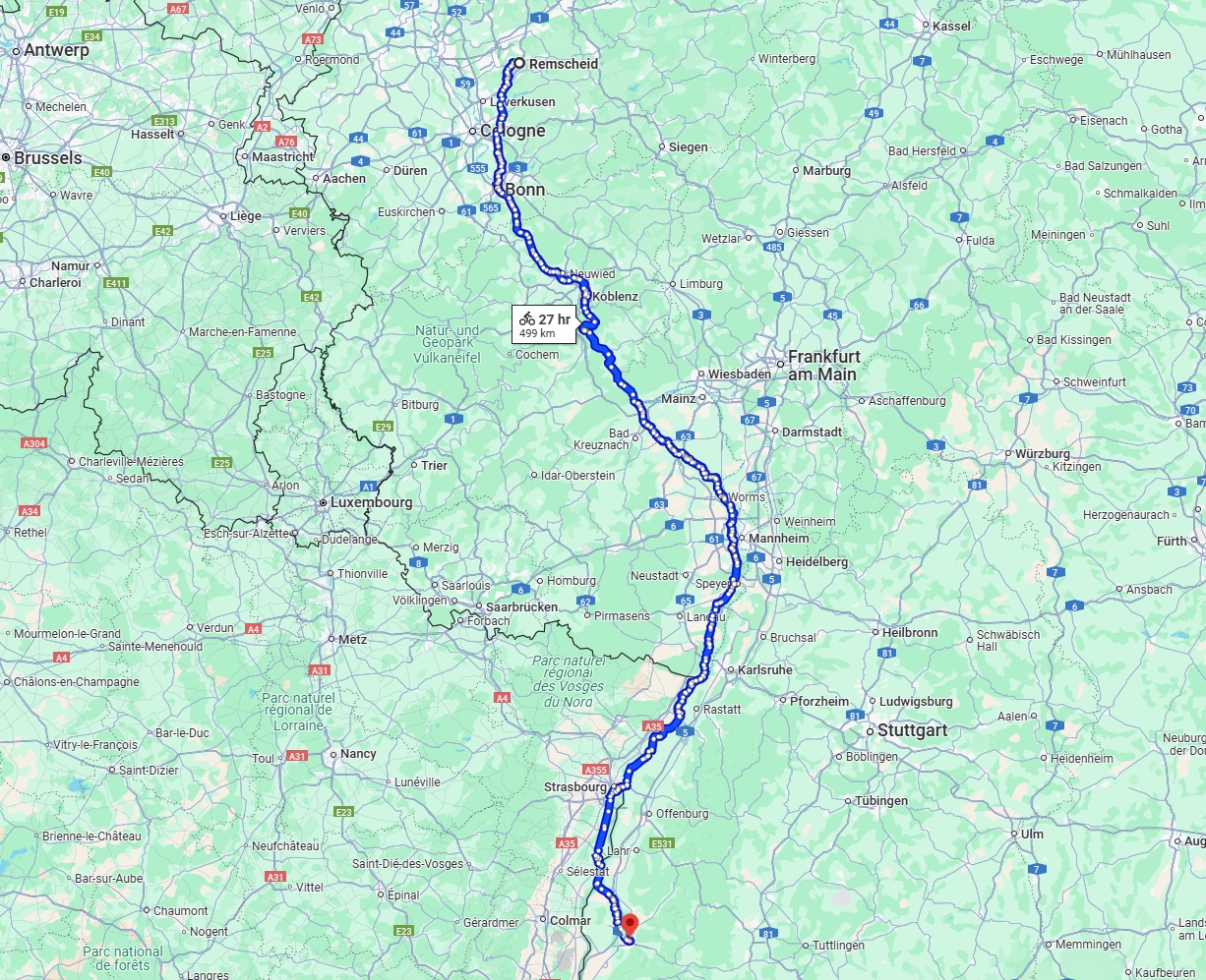 Anreise von Remscheid Zu Freiburg im Breisgau Über 