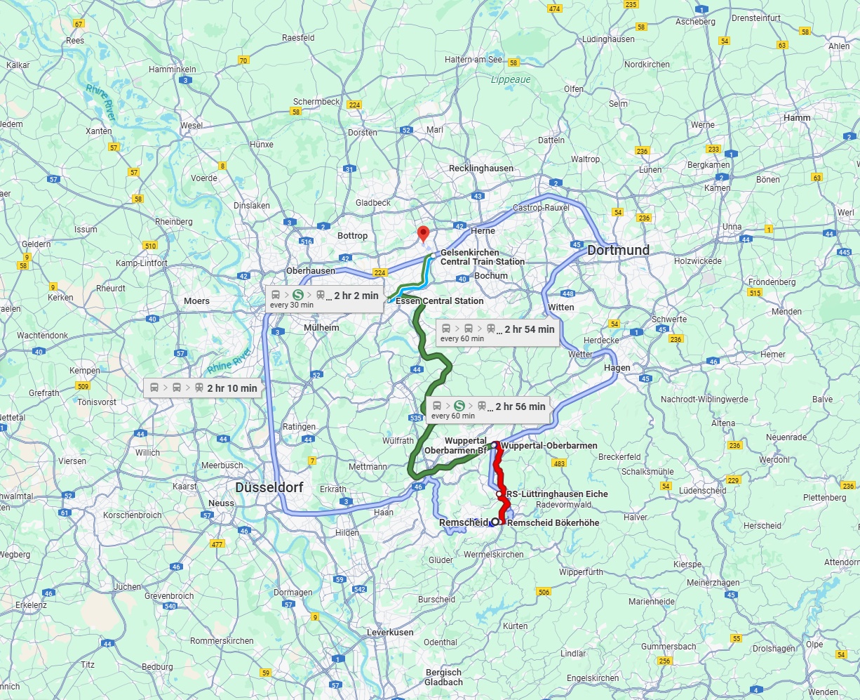 Anreise von Remscheid Zu Gelsenkirchen Über 