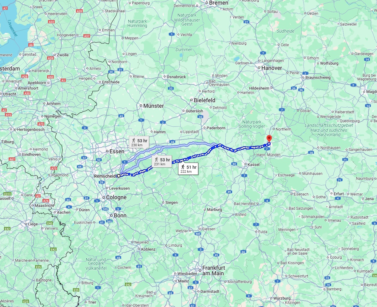Anreise von Remscheid Zu Göttingen Über 