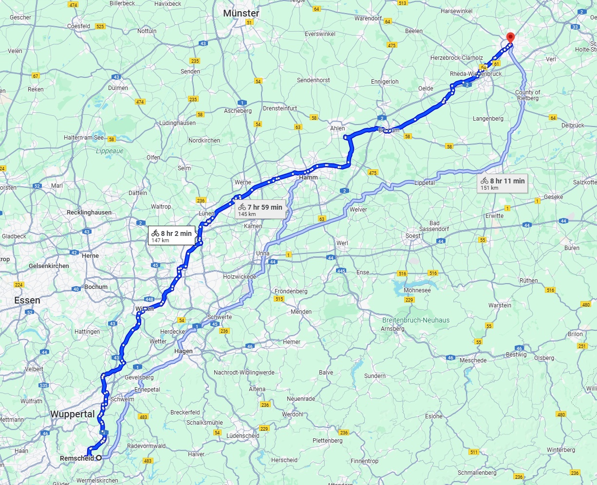 Anreise von Remscheid Zu Gütersloh Über 