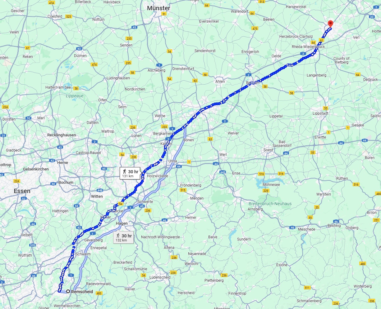 Anreise von Remscheid Zu Gütersloh Über 