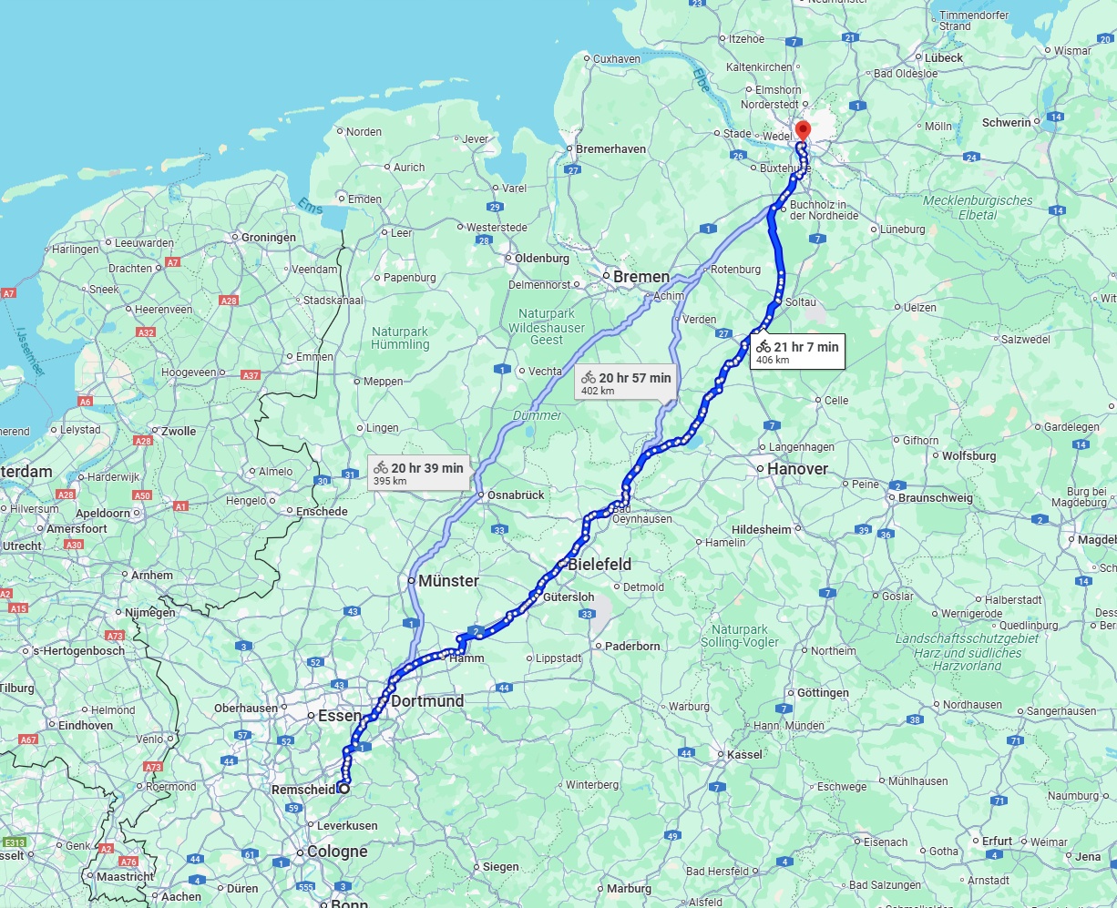 Anreise von Remscheid Zu Hamburg Über 