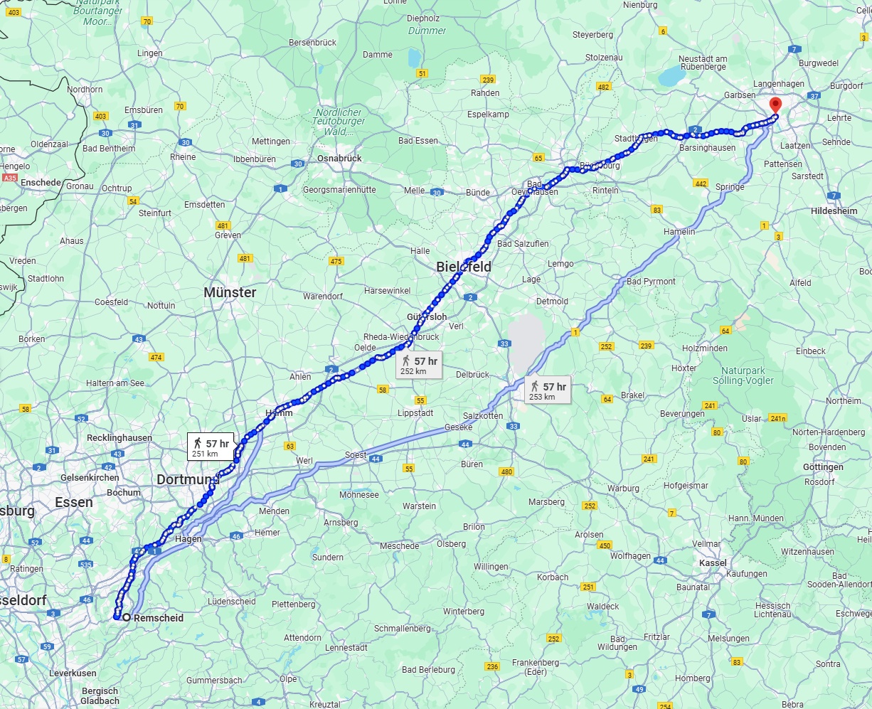 Anreise von Remscheid Zu Hannover Über 