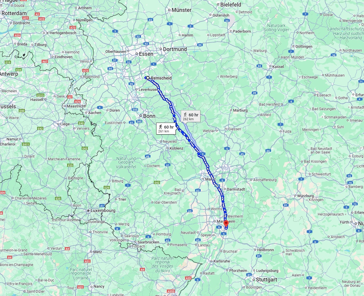 Anreise von Remscheid Zu Heidelberg Über 